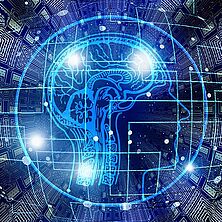 Artificial-Intelligence | Bildquelle: Pixabay Computer animierter Kopf vor blauem Hintergrund
